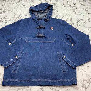 Men's Fila Blue Hooded Denim Dev Jacket